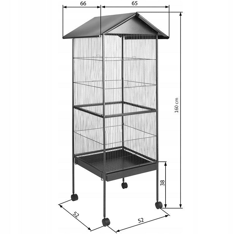 Klatka duża metalowa dla ptaków egzotycznych woliera dla papug kanarków