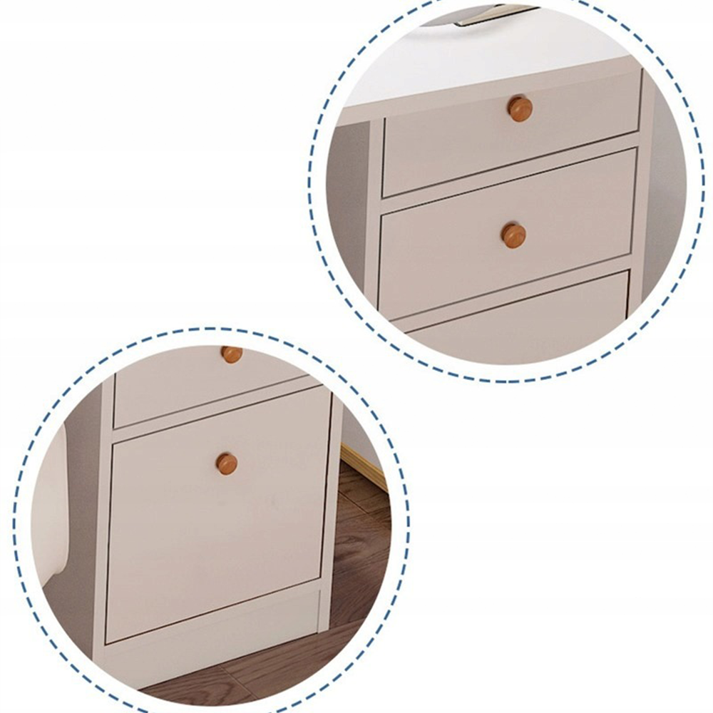 Nowoczesne białe biurko z szufladami i półkami - 100x50x73 cm - idealne do domu lub biura