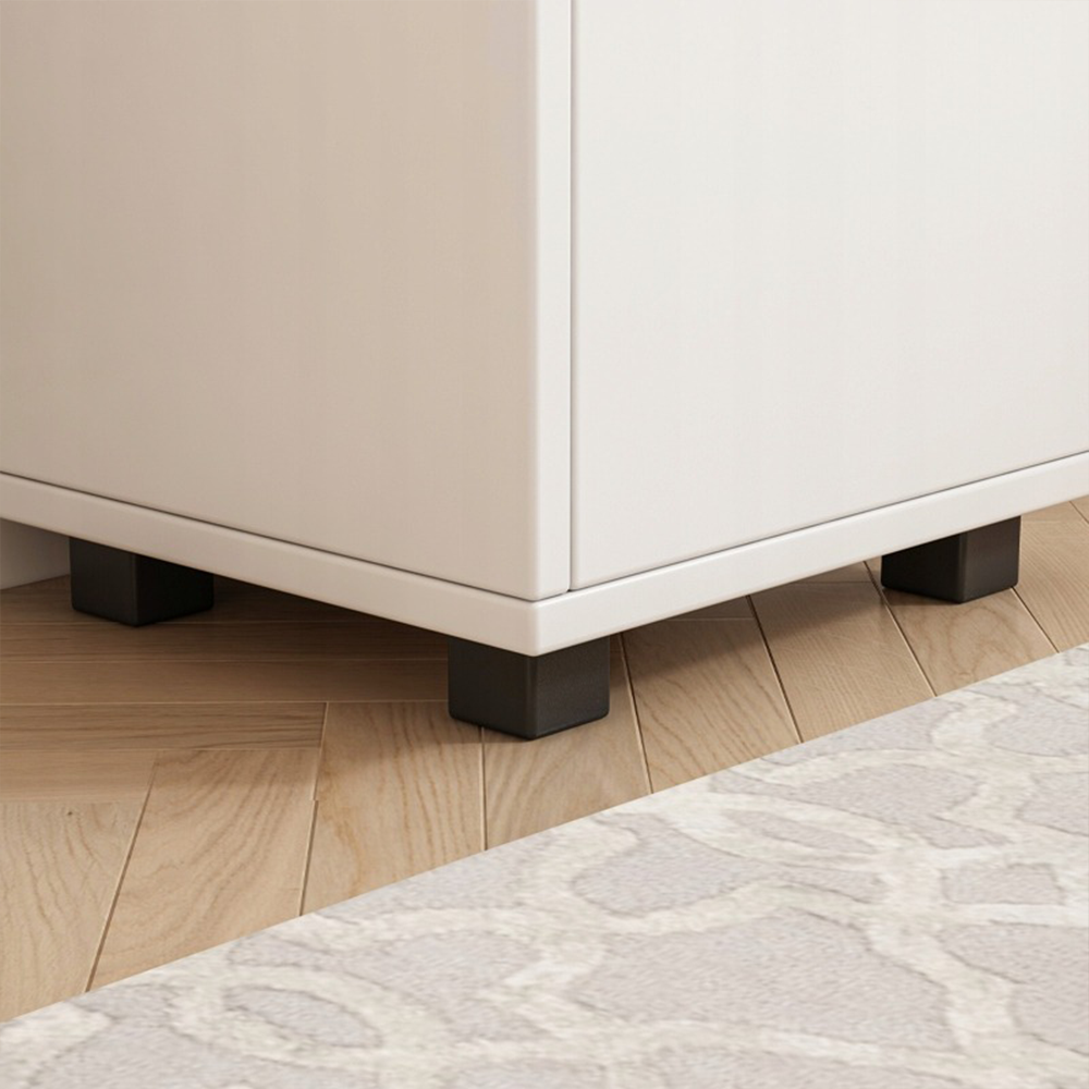 Biała szafka łazienkowa z półkami i drzwiami – 33 x 30 x 90 cm