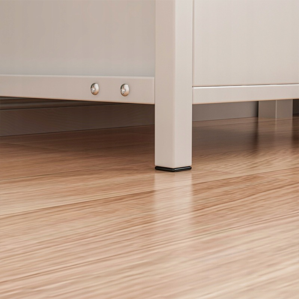 Biały stolik nocny z 2 szufladami – 45×38×55 cm – nowoczesny styl loftowy / skandynawski