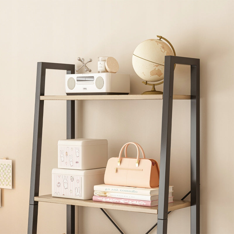 Otwarta biblioteczka w stylu rustykalnym-loftowym, ciemnobrązowa – 60x147x31 cm