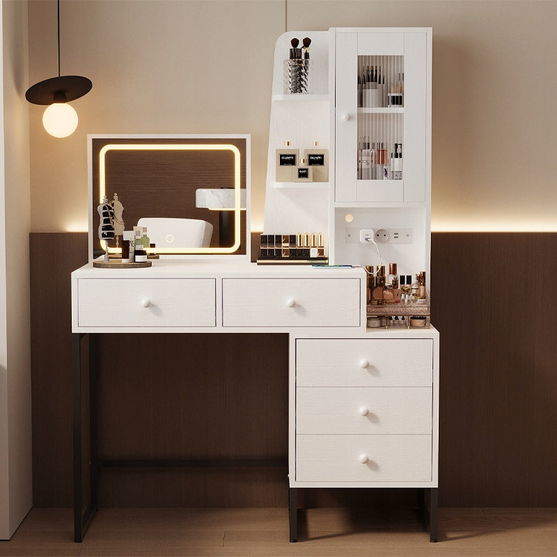 Toaletka kosmetyczna makijażu wizażu z lustrem LED glamour nowoczesna loft