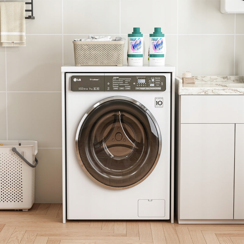 Szafka łazienkowa nad pralką  – korpus biały do urządzeń AGD, 64 cm