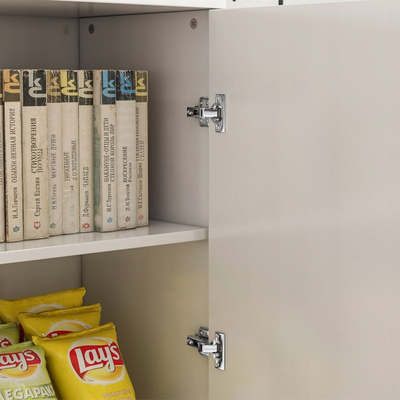 Szafka biurowa typu loft z 2 drzwiami i przestronnymi półkami, niezależna, biała, 108 cm