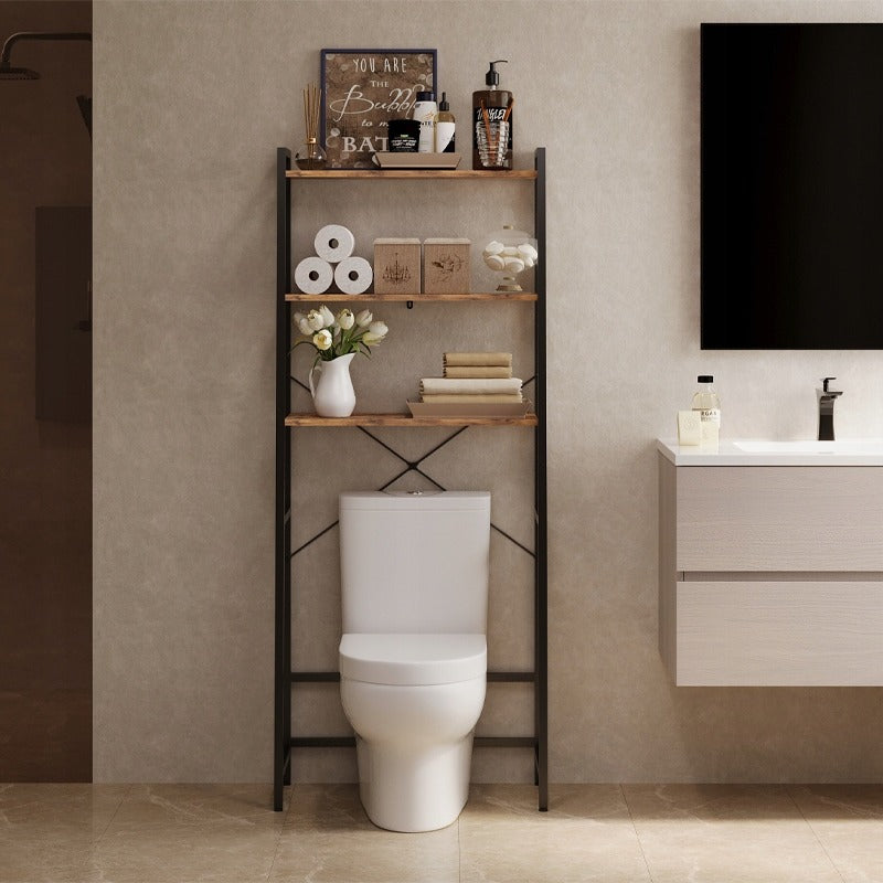 Szafka łazienkowa nad toaletę pralkę regał półka rustykalny brąz loft 64 cm
