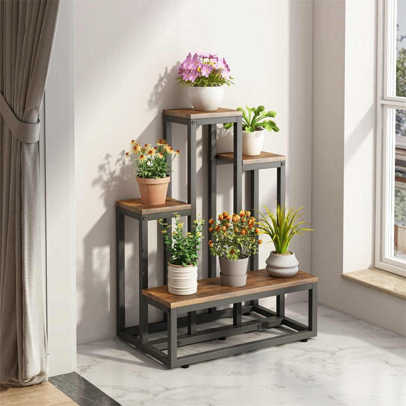 Rustykalny stojak na rośliny na nóżkach 67 cm