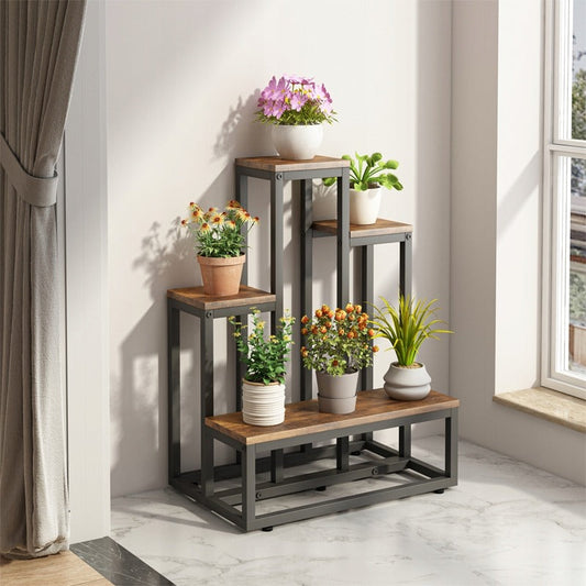 Rustykalny stojak na rośliny na nóżkach 67 cm