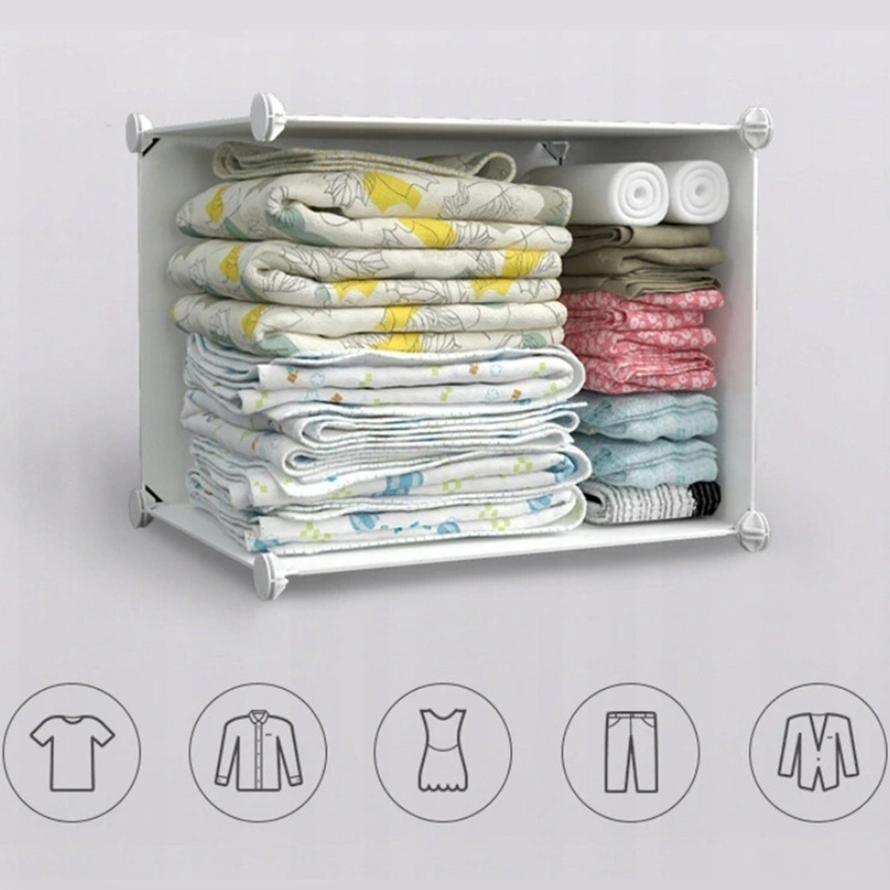 Duża szafa modułowa z wodoodpornymi półkami - 183x183x47 cm, minimalistyczny styl