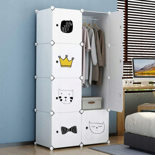 Składana szafa modułowa dla dzieci – inteligentne przechowywanie i kolorowy design
