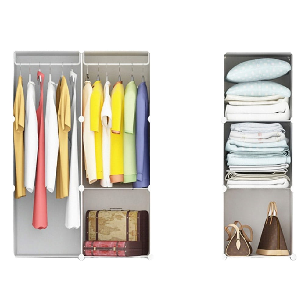 Modułowa szafa z tworzywa sztucznego – na ubrania, buty, zabawki 110 x 147 x 47 cm