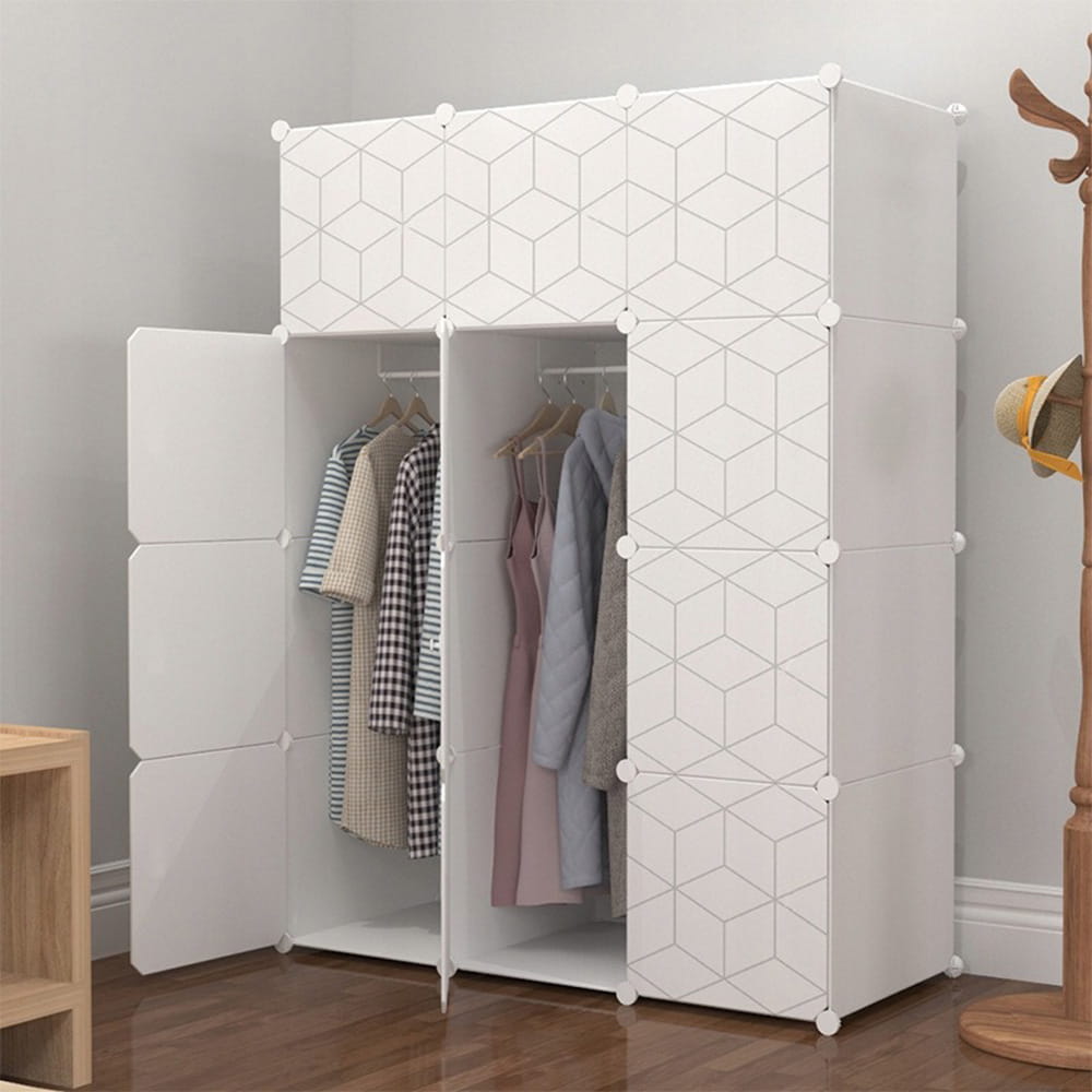 Modułowa szafa z tworzywa sztucznego – na ubrania, buty, zabawki 110 x 147 x 47 cm