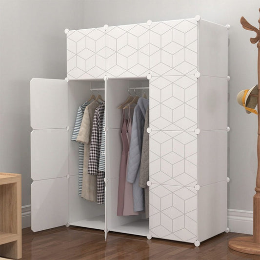 Modułowa szafa z tworzywa sztucznego – na ubrania, buty, zabawki 110 x 147 x 47 cm