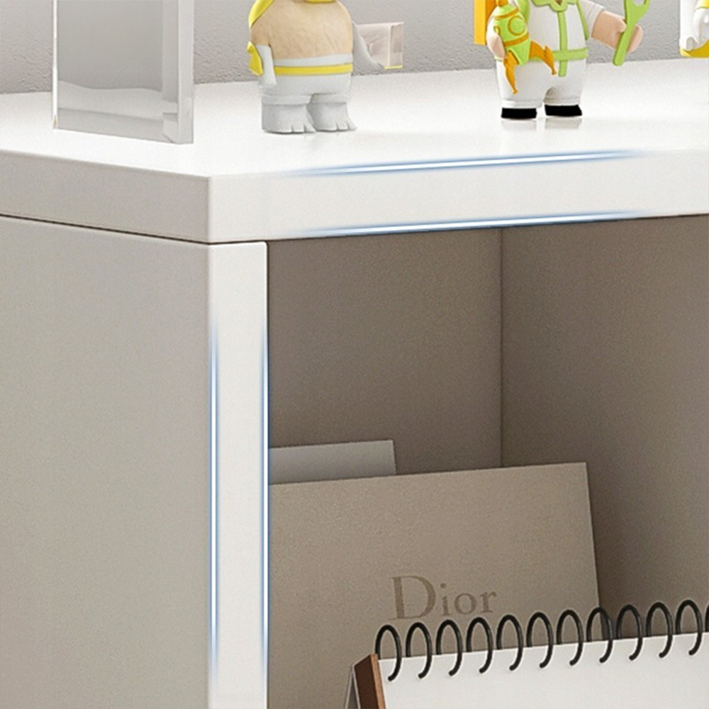 Biała szafka z 6 półkami – 90 x 30 x 60 cm, nowoczesny design