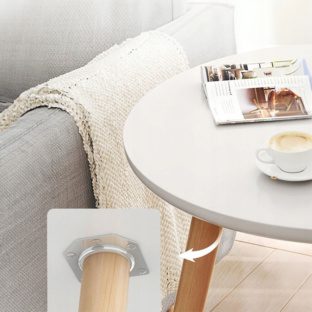 Biały okrągły stół 60 x 52 cm – nowoczesny i kompaktowy design do wnętrz