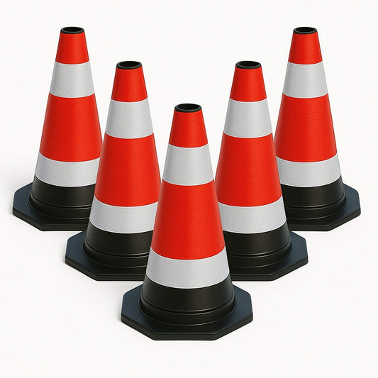 Zestaw 5 elastycznych, odblaskowych boi do oznaczania ruchu – wysokość 40 cm