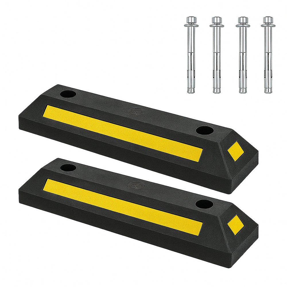 Zestaw do wydzielania miejsc parkingowych, 2 elementy, 54 cm, z taśmą odblaskową – do skutecznego oznaczania miejsc parkingowych