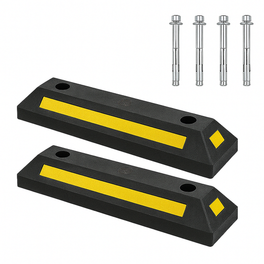 Zestaw do wydzielania miejsc parkingowych, 2 elementy, 54 cm, z taśmą odblaskową – do skutecznego oznaczania miejsc parkingowych