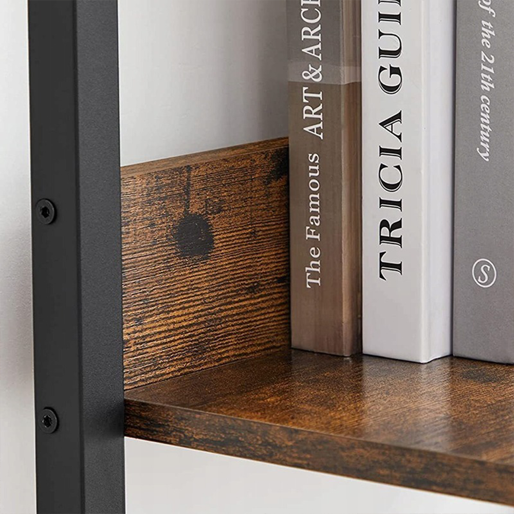 Regał w stylu industrialnym z metalową ramą - 170x33,8x30 cm, styl nowoczesny