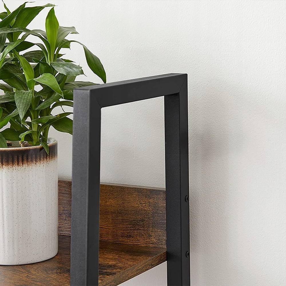 Regał w stylu industrialnym z metalową ramą - 170x33,8x30 cm, styl nowoczesny