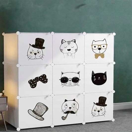 Składana szafa modułowa dla dzieci – 111x111x37 cm – lekka, kolorowa, wodoodporna