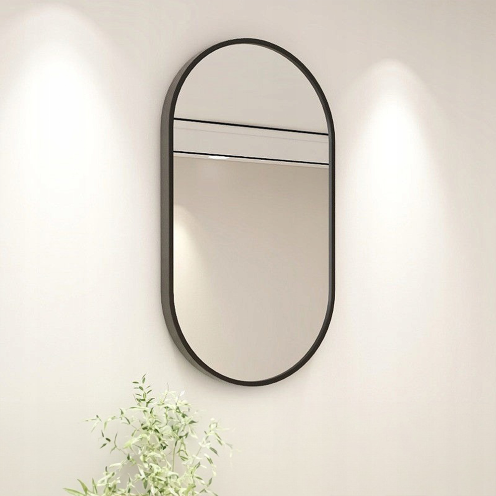 Lustro dekoracyjne 100x50 cm – nowoczesny design, łatwy montaż, idealne do łazienki, przedpokoju lub sypialni