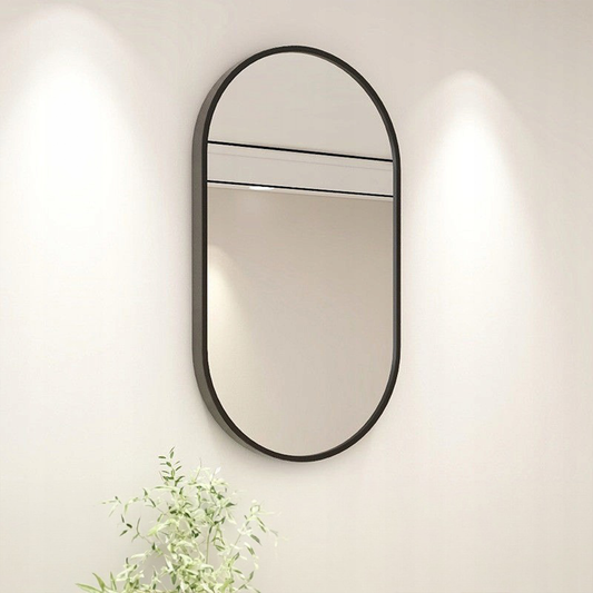 Lustro dekoracyjne 100x50 cm – nowoczesny design, łatwy montaż, idealne do łazienki, przedpokoju lub sypialni