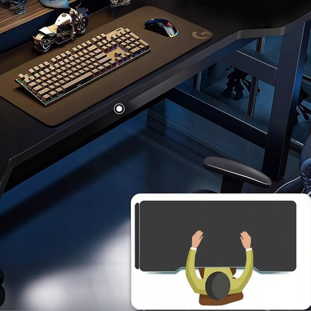 Biurko gamingowe 120 cm czarne – styl loft, blat MDF i metalowa rama, ergonomiczny design