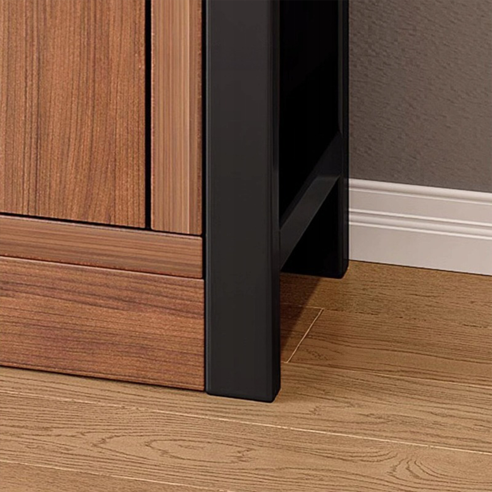 Pionowa biblioteczka z dolną szafką – 190x80x30 cm, styl industrialny