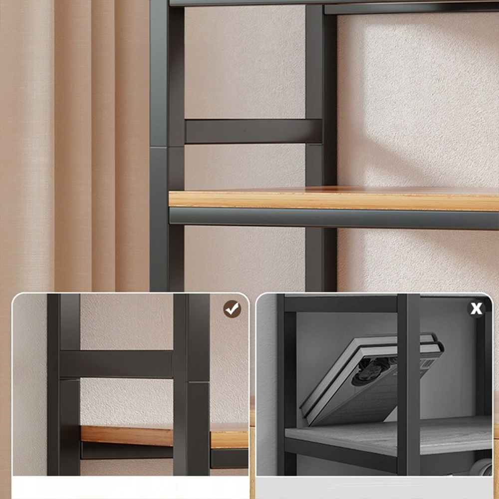 Pionowa biblioteczka z dolną szafką – 190x80x30 cm, styl industrialny