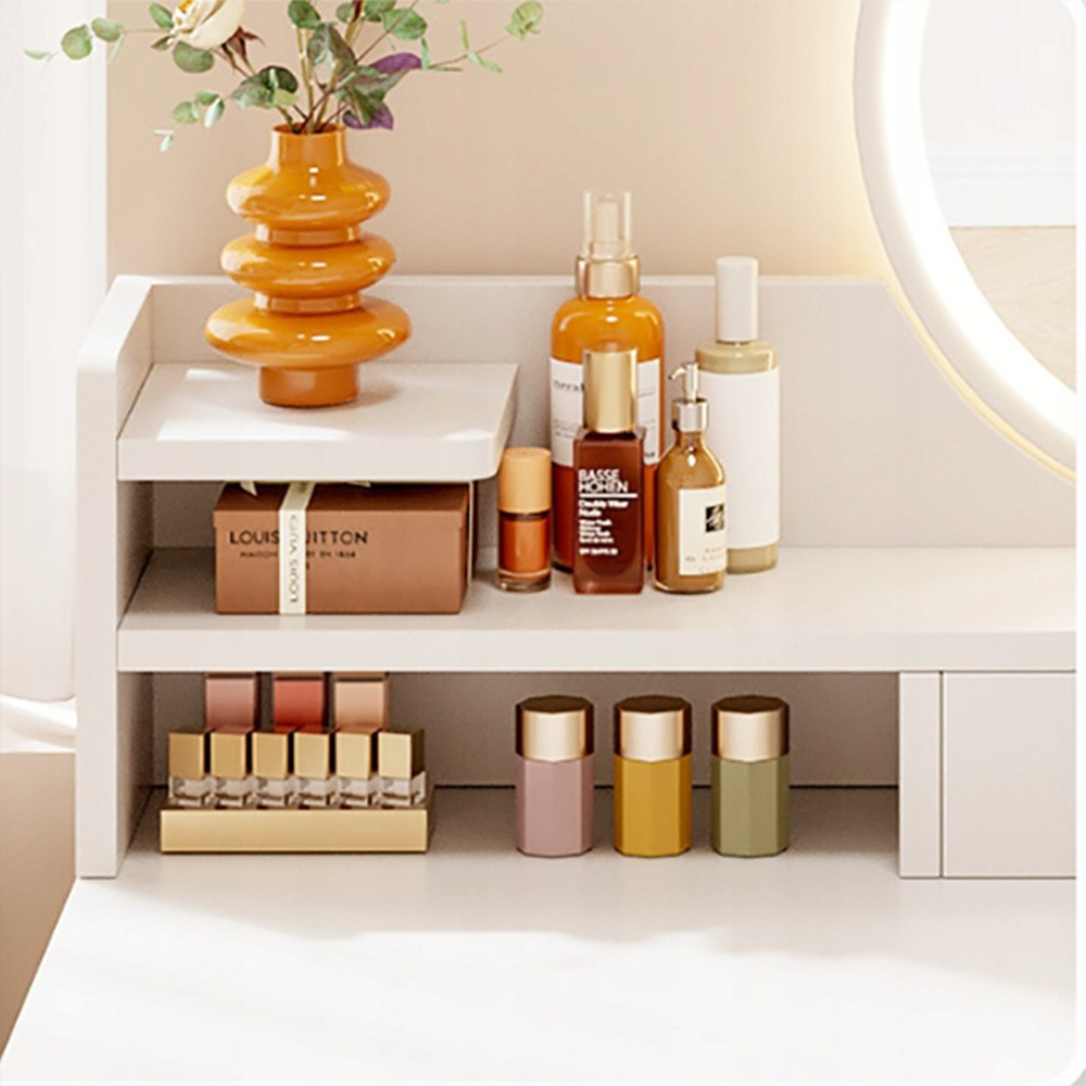 White dressing table with mirror 80x40x125.5 cm - Elegance and functionality in the bedroom