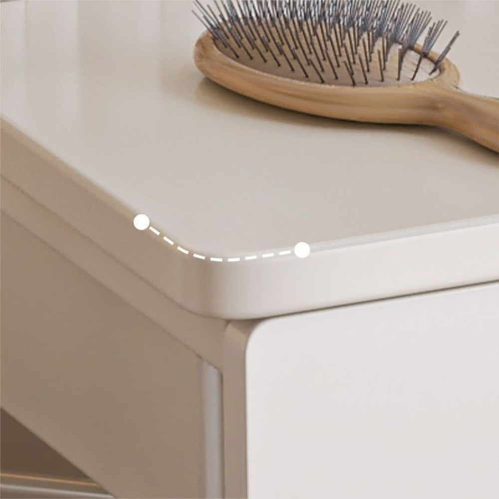 White dressing table with mirror 80x40x125.5 cm - Elegance and functionality in the bedroom