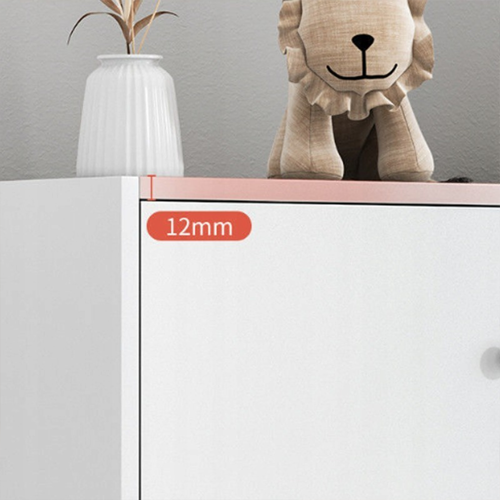 Nowoczesna biała szafa - 127x24x40 cm, styl skandynawski, 5 półek, idealna do przechowywania i dekoracji