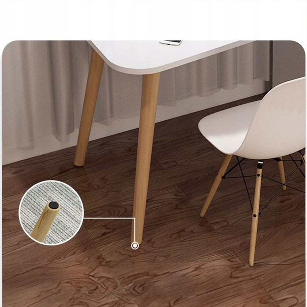 Nowoczesne białe biurko z szufladami i półkami - 100x50x73 cm - idealne do domu lub biura