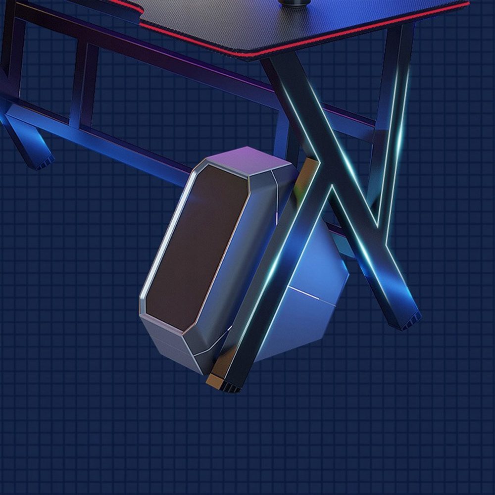 Biurko do gier – czarne, 120 x 60 x 74 cm – ergonomiczna konstrukcja, dużo miejsca do gier i pracy