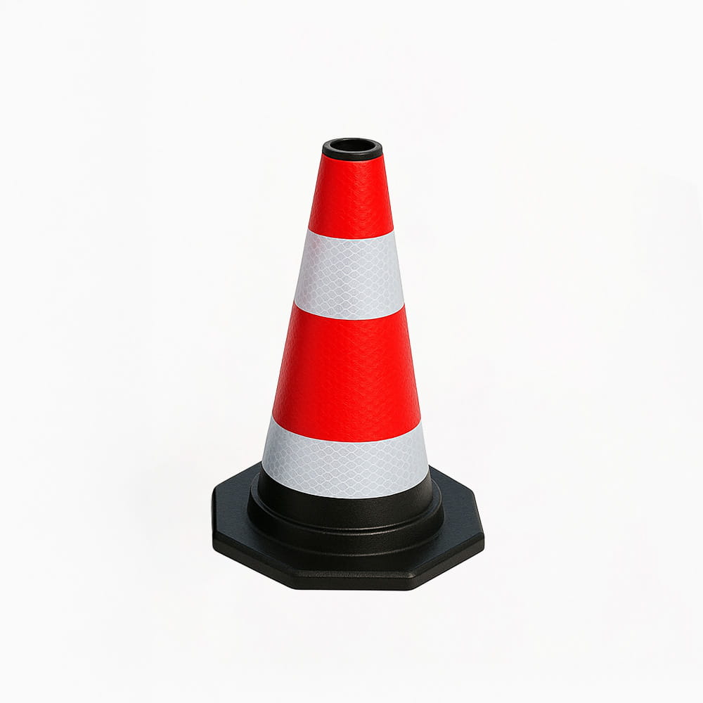 Elastyczny, odblaskowy znak ostrzegawczy drogowy – 40 cm – Bezpieczne oznakowanie dla ruchu drogowego i placów budowy