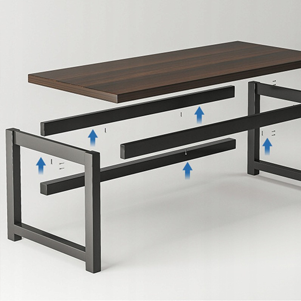 Nowoczesne biurko 120×60×74 cm z metalową ramą i blatem z MDF – idealne do pracy biurowej lub dla graczy