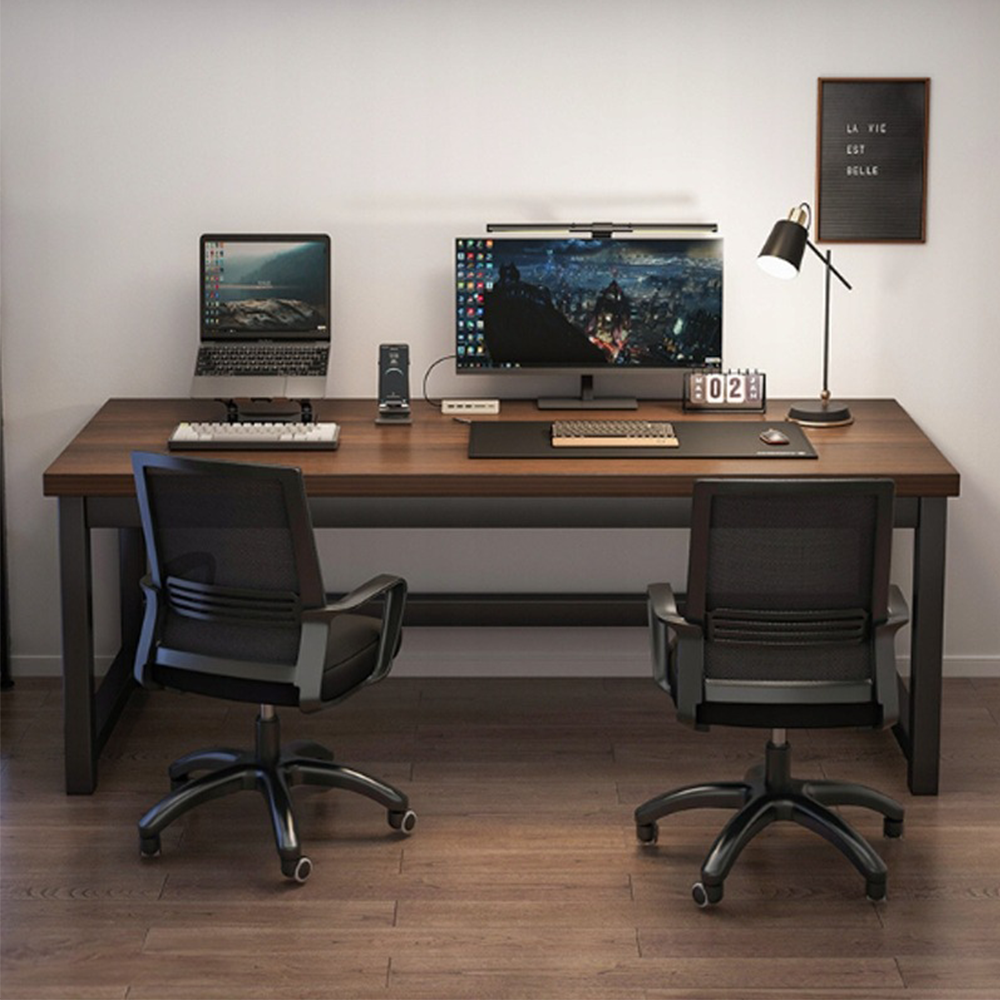 Nowoczesne biurko 120×60×74 cm z metalową ramą i blatem z MDF – idealne do pracy biurowej lub dla graczy