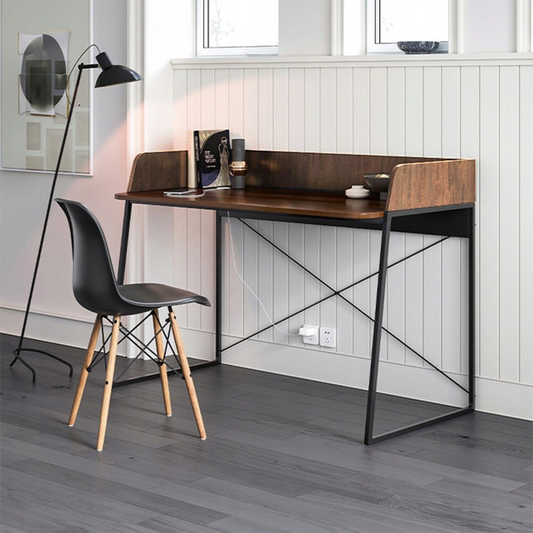 Biurko komputerowe 100 cm w kolorze ciemnobrązowym - kompaktowe, nowoczesne, idealne do domowego biura