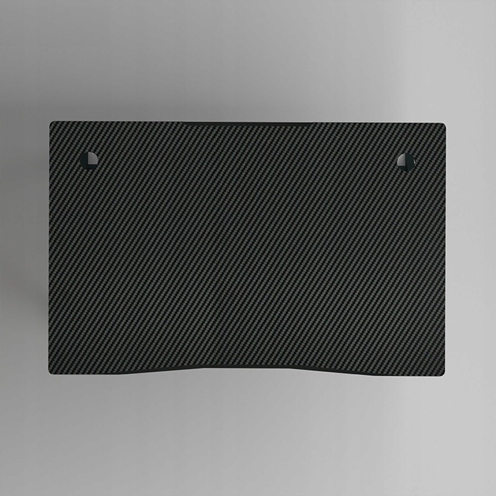 Biurko gamingowe 100x50 cm w stylu loft, z blatem o efekcie karbonu – metalowa rama, nowoczesny design