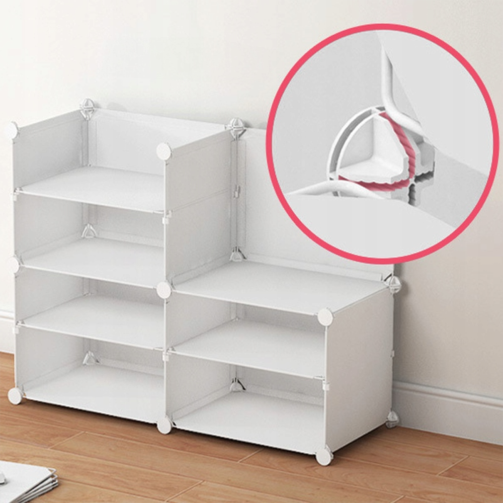 Biały modułowy szafka na buty do przedpokoju i garderoby – elegancka i wielofunkcyjna