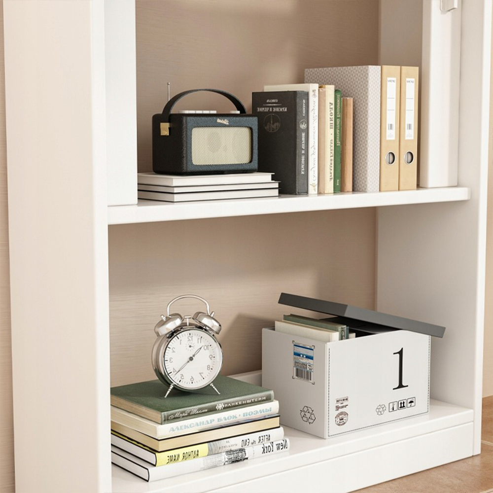 Birou alb pliabil cu rafturi - 64x20x82 cm