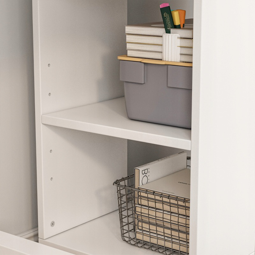 Szafka biała 60 cm – nowoczesny design w stylu loftowym, idealna do biura lub domowego gabinetu