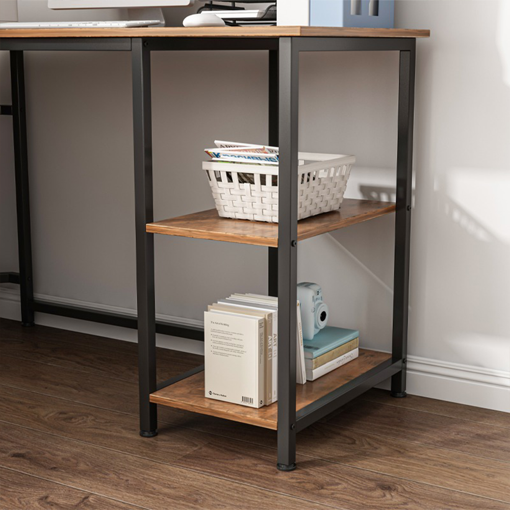 Biurko narożne w stylu industrialnym vintage – 150 x 75 x 50 cm – rustykalny design loftowy