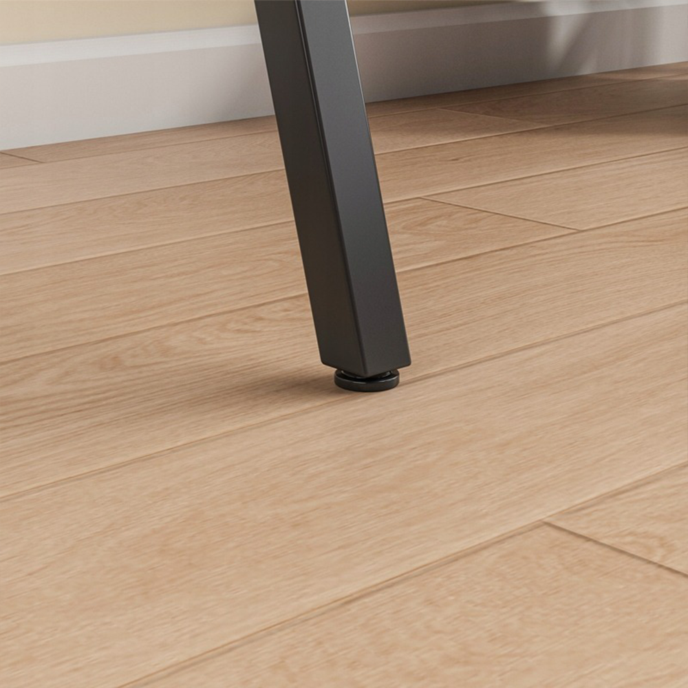 Biurko w stylu loft industrialnym 100x50 cm – Blat w stylu rustykalnym, czarna metalowa rama