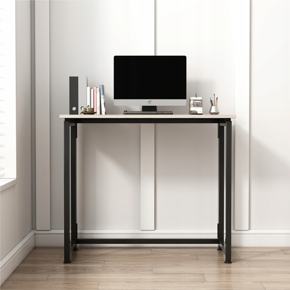 Biurko komputerowe Loft w stylu industrialnym – dąb jasny, 80x40 cm