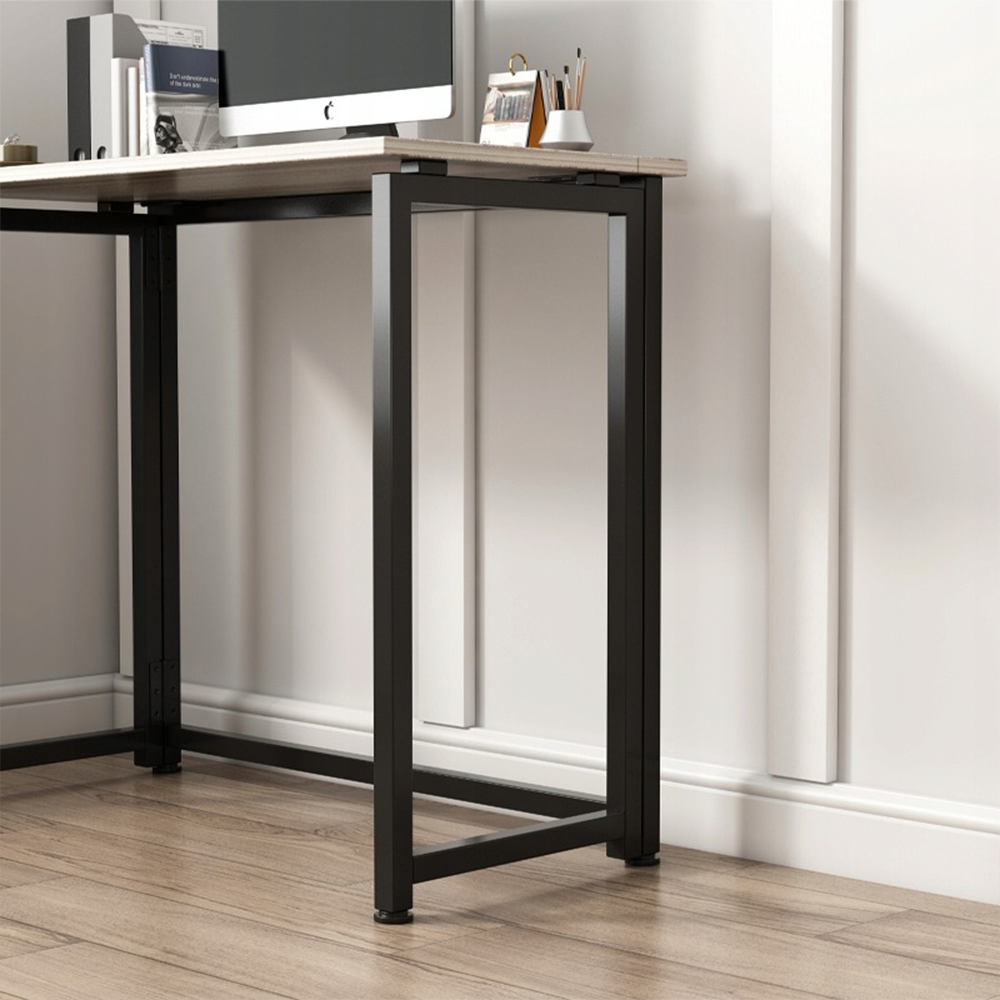 Biurko komputerowe Loft w stylu industrialnym – dąb jasny, 80x40 cm