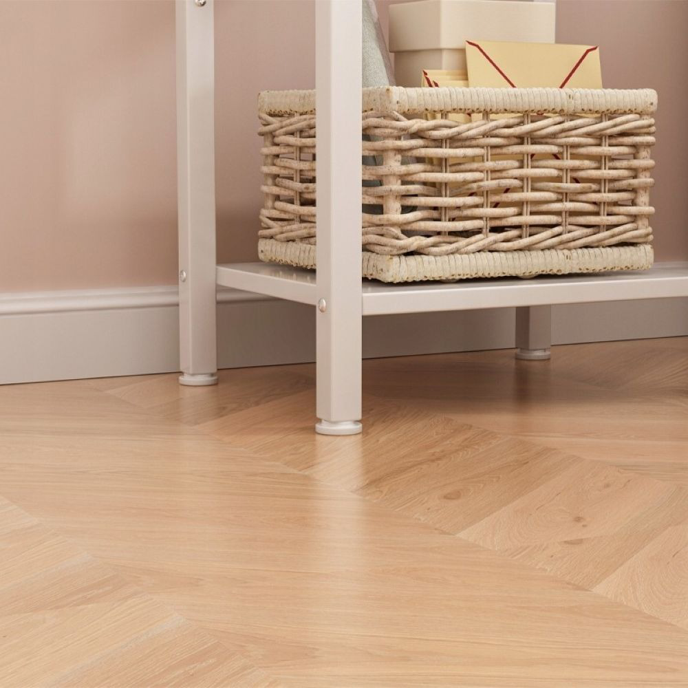 Biała szafka nocna 38x61x28 cm – styl skandynawski z szufladą i półką, MDF