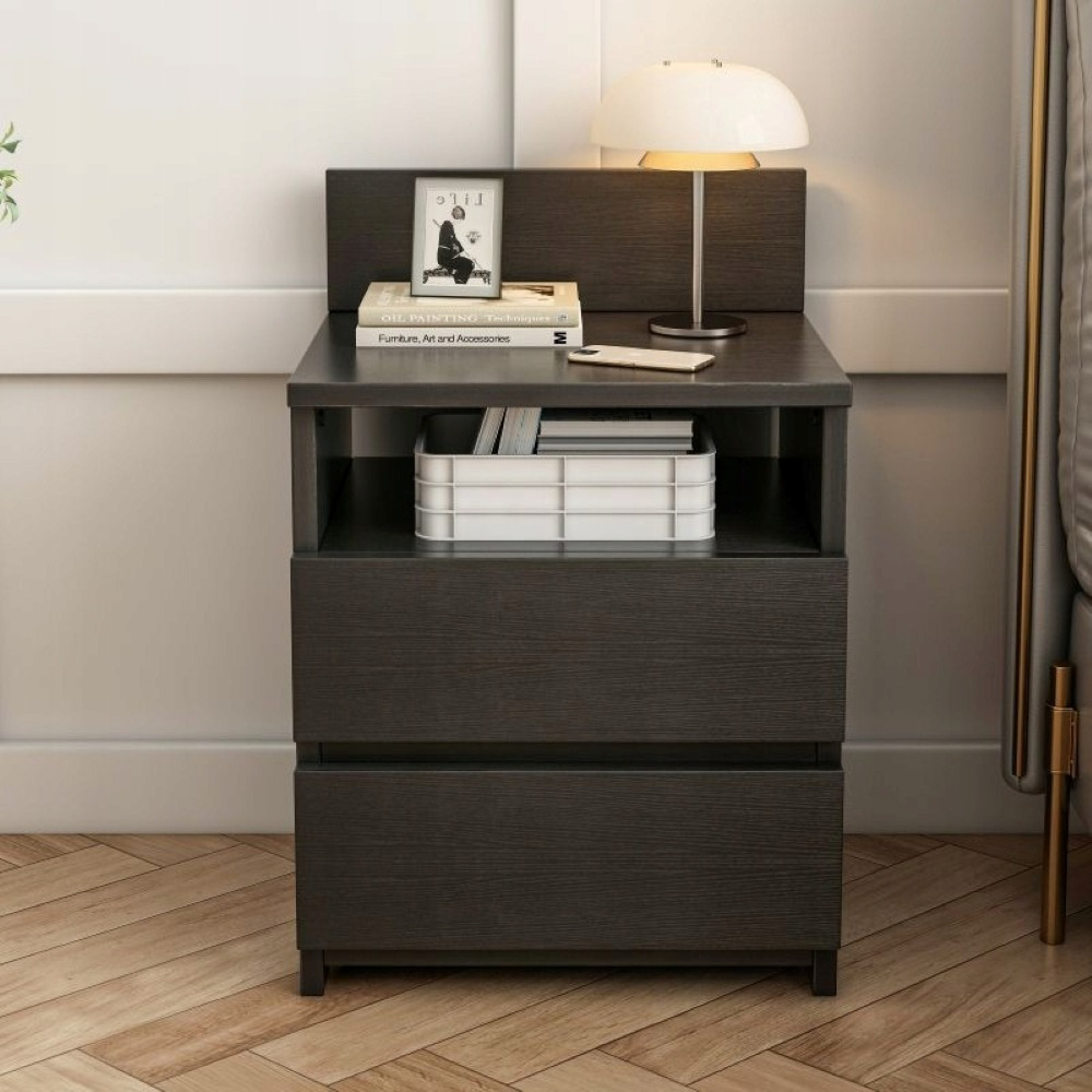 Szafka nocna z 2 szufladami 40 cm – nowoczesny styl loftowy, MDF