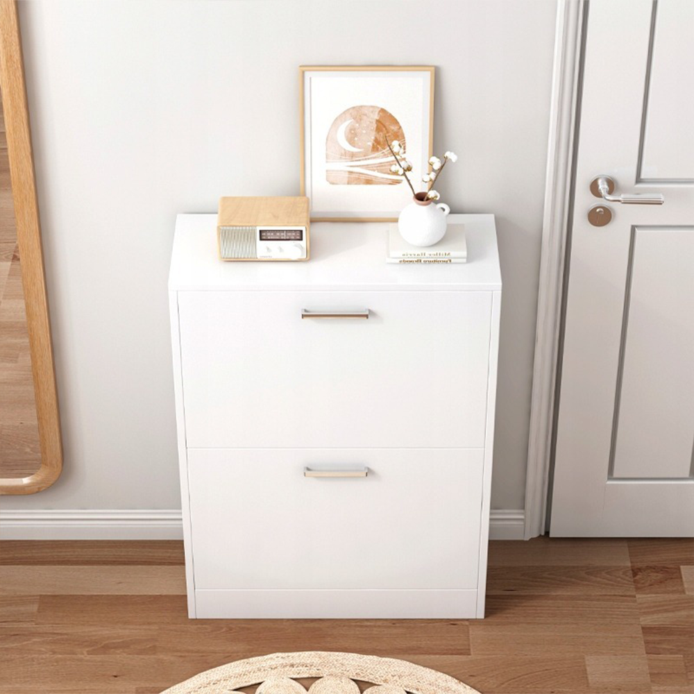 Szafka na buty MDF biała, 60 cm – nowoczesny design do przedpokoju, garderoby lub holu