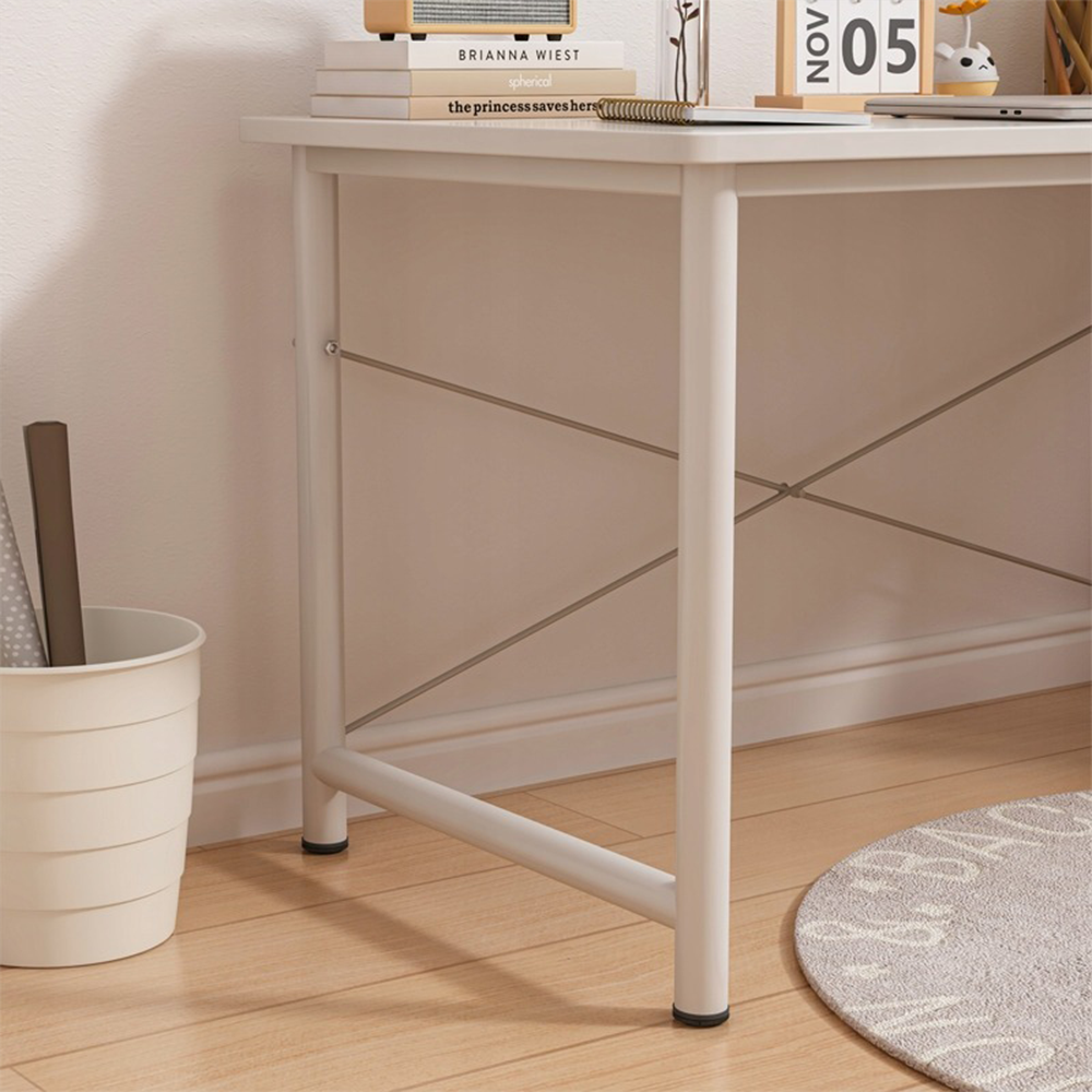 Nowoczesne białe biurko w stylu loftowym – 100x75x50 cm